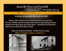 Tablet Screenshot of boonvillemill.com